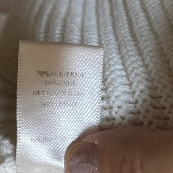 J.O.A Los Angeles Jane Ribbed Mock neck Sweater in Creamy White S - Picture 9 of 11